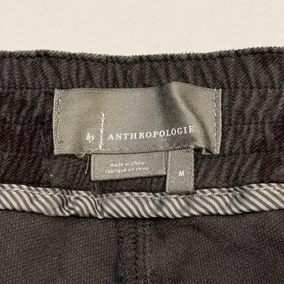 Anthropologie Pants Womens Medium Gray Floral Corduroy Joggers Elastic Cuff - Picture 9 of 12